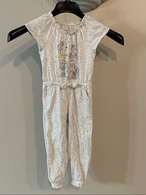 Disney licensed Light Gray Girls' Princess Graphic Jumpsuit